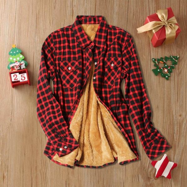 women's jackets warm overcoat thickened classic plaid button down winter fleece lined -shirts snow coat outwear with pockets, Black;brown
women's jackets warm overcoat thickened classic plaid button down winter fleece lined -shirts snow coat outwear with pockets, Black;brown