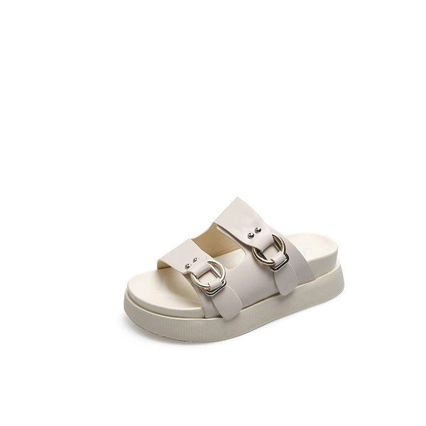 style women's slippers fashion simple vamp personality buckle design trend open-toed outdoor elegant, Black
style women's slippers fashion simple vamp personality buckle design trend open-toed outdoor elegant, Black