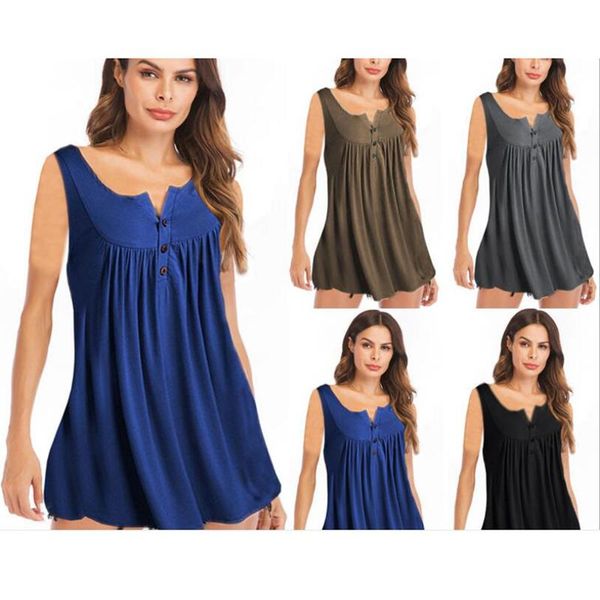 women's t-shirt summer v-neck button pleated vest europe and america solid color m6080, White
women's t-shirt summer v-neck button pleated vest europe and america solid color m6080, White