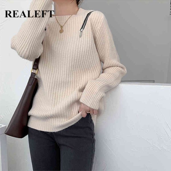 autumn winter solid women's sweater o-neck zipper long sleeve loose knitted chic pullover knitwear jumper 210428, White;black
autumn winter solid women's sweater o-neck zipper long sleeve loose knitted chic pullover knitwear jumper 210428, White;black