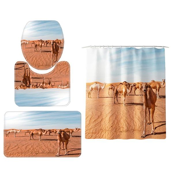 shower curtains 4pcs desert camel printed bathroom curtain anti-slip toilet mats set
shower curtains 4pcs desert camel printed bathroom curtain anti-slip toilet mats set
