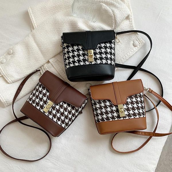 evening bags retro shoulder for woman houndstooth pu leather crossbody bag fashion trend simple leisure small bucket bolsa sac
evening bags retro shoulder for woman houndstooth pu leather crossbody bag fashion trend simple leisure small bucket bolsa sac