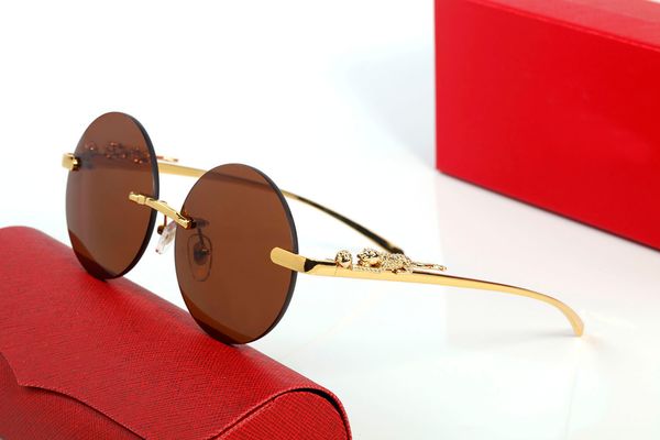 Brand Mens Sunglasses Round Bufflao Horn Glasses Eyewear Silver Gold Frame Glass Lens Womens Eyeglasses Rimless Luxury Designer Sun glasses Lunettes De Soleil
Brand Mens Sunglasses Round Bufflao Horn Glasses Eyewear Silver Gold Frame Glass Lens Womens Eyeglasses Rimless Luxury Designer Sun glasses Lunettes De Soleil