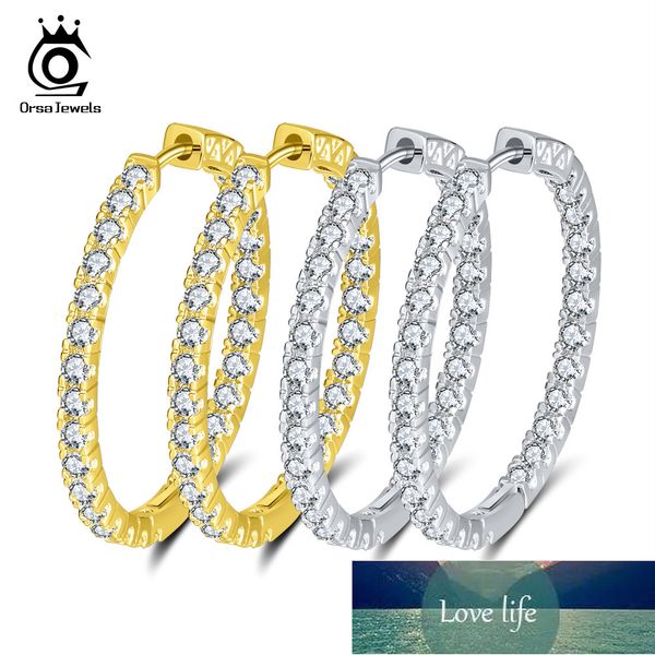 orsa jewels silver color high polished hoop earrings paved with aaa austrian cubic zirconia for wedding party jewelry oe137 factory price ex, Golden;silver
orsa jewels silver color high polished hoop earrings paved with aaa austrian cubic zirconia for wedding party jewelry oe137 factory price ex, Golden;silver