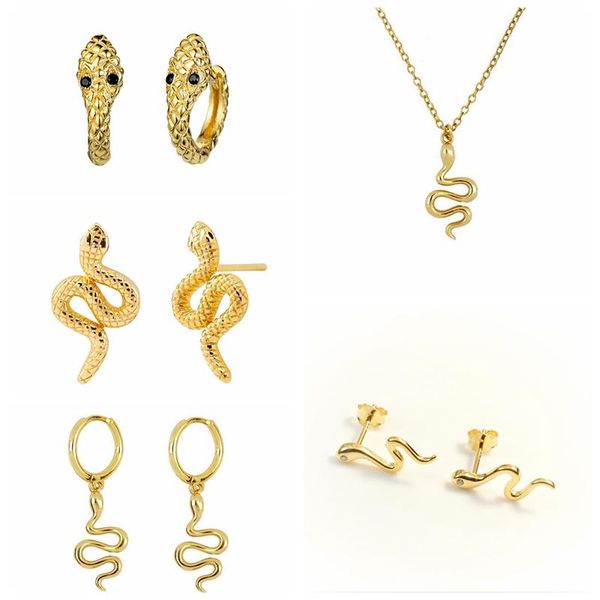 hoop & huggie 925 sterling silver earring fashion women's punk style animal snake stud earrings snakelike climber ear jewelry q45, Golden;silver
hoop & huggie 925 sterling silver earring fashion women's punk style animal snake stud earrings snakelike climber ear jewelry q45, Golden;silver