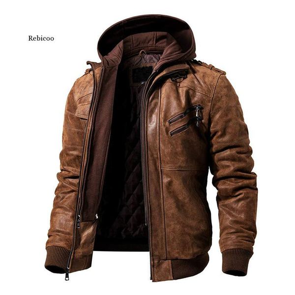 men's fur & faux mens pu hooded jackets coats fashion motorcycle biker leather jacket men classic winter clothes plus size 4xl 5xl, Black
men's fur & faux mens pu hooded jackets coats fashion motorcycle biker leather jacket men classic winter clothes plus size 4xl 5xl, Black