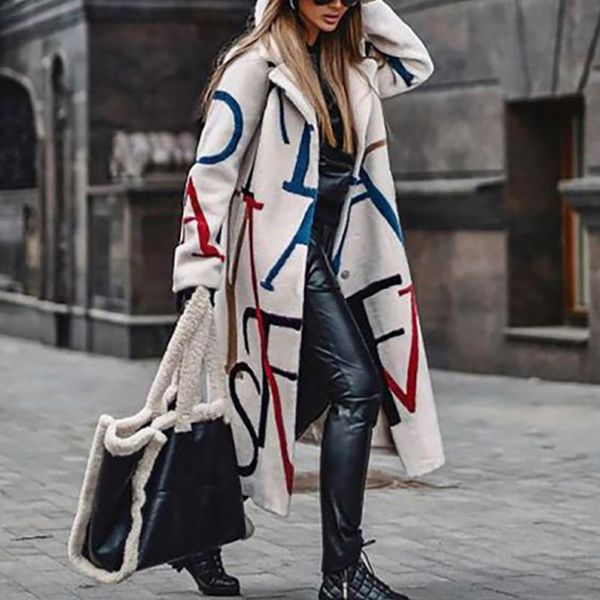 women's trench coats winter fashion windbreaker women creative print loose plus size medium length thick coat lapel overcoat female, Tan;black
women's trench coats winter fashion windbreaker women creative print loose plus size medium length thick coat lapel overcoat female, Tan;black