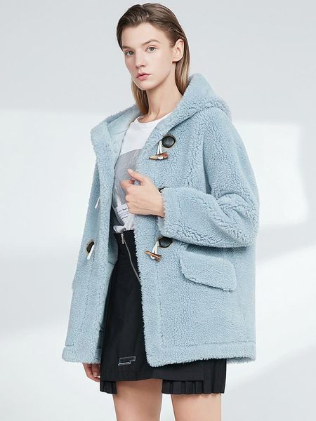 women's fur & faux real coat female autumn winter clothes korean vintage long sheep shearing jacket women wool hiver 22066, Black
women's fur & faux real coat female autumn winter clothes korean vintage long sheep shearing jacket women wool hiver 22066, Black