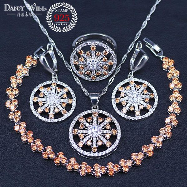 earrings & necklace champagne cubic zirconia quality silver color jewelry sets for women classy wedding necklace/rings/earrings/bracelet
earrings & necklace champagne cubic zirconia quality silver color jewelry sets for women classy wedding necklace/rings/earrings/bracelet