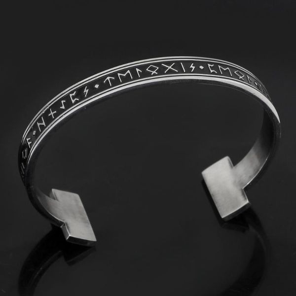 bangle stainless steel men bracelet nordic handmade viking rune titanium never fading adjustable amulet jewelry, Black
bangle stainless steel men bracelet nordic handmade viking rune titanium never fading adjustable amulet jewelry, Black