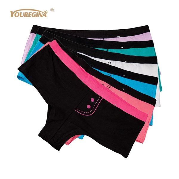 youregina brand woman cotton underwear women girls shorts boxers ladies panties floral boyshort knickers for women 6pcs/lot 210730, Black;pink
youregina brand woman cotton underwear women girls shorts boxers ladies panties floral boyshort knickers for women 6pcs/lot 210730, Black;pink