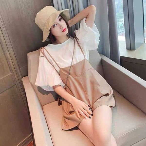 women sets simple solid shirt korean-style leisure short overalls all-match loose fashion streetwear female comfortable ulzzang 210527, Black;white
women sets simple solid shirt korean-style leisure short overalls all-match loose fashion streetwear female comfortable ulzzang 210527, Black;white