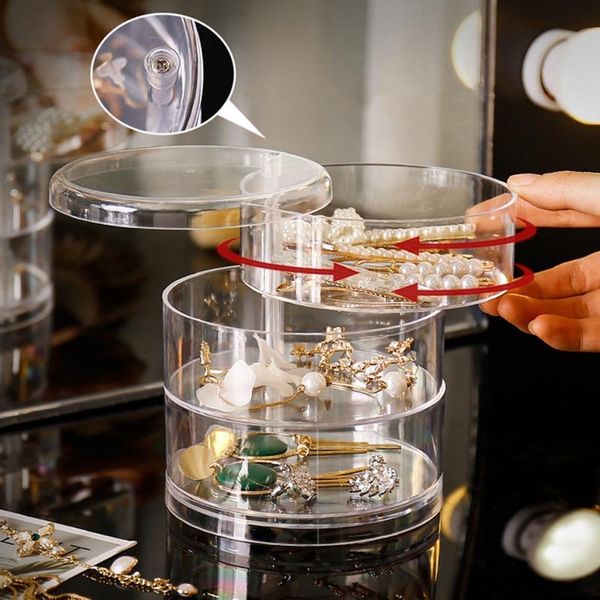 2/3/4layers rotating jewelry storage box makeup organizer transparent bracelet earrings plastic display rack dust-proof boxes & bins
2/3/4layers rotating jewelry storage box makeup organizer transparent bracelet earrings plastic display rack dust-proof boxes & bins