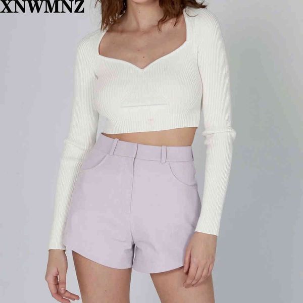 za v neck autumn long sleeve crop knit women white t shirts basic ribber fashion casual streetwear 210513, White;black
za v neck autumn long sleeve crop knit women white t shirts basic ribber fashion casual streetwear 210513, White;black