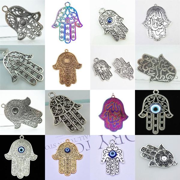 charms lucky death evil eye hamsa hand big fatima palm pendant necklaces bracelet diy handmade jewelry making supplies, Bronze;silver
charms lucky death evil eye hamsa hand big fatima palm pendant necklaces bracelet diy handmade jewelry making supplies, Bronze;silver