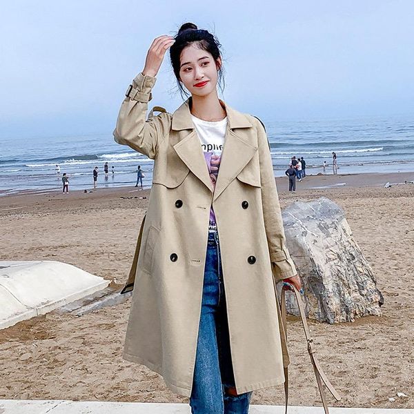 women's trench coats women casual long coat with sashes double breasted female windbreaker 2021 chic office ladies outerwear streetwear, Tan;black
women's trench coats women casual long coat with sashes double breasted female windbreaker 2021 chic office ladies outerwear streetwear, Tan;black