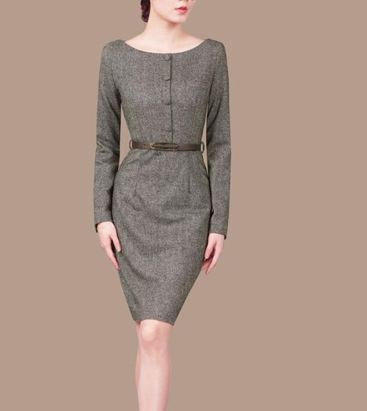 casual dresses woman spring ol plus size soild full sleeve o-neck knee-length slim wool lady winter belt hedging woolen dress, Black;gray
casual dresses woman spring ol plus size soild full sleeve o-neck knee-length slim wool lady winter belt hedging woolen dress, Black;gray