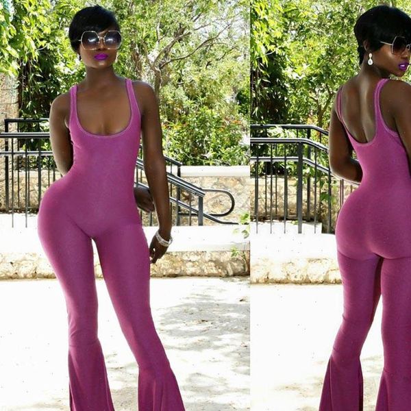 effortless summer u neck women jumpsuit sleeveless backless long flare pants chic solid purple playsuits overalls, Black;white
effortless summer u neck women jumpsuit sleeveless backless long flare pants chic solid purple playsuits overalls, Black;white