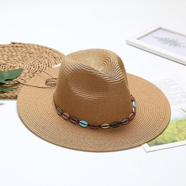shell summer sun hat shallow fedora women 2021 flat brim outdoor wild travel wholesale wide hats, Blue;gray
shell summer sun hat shallow fedora women 2021 flat brim outdoor wild travel wholesale wide hats, Blue;gray