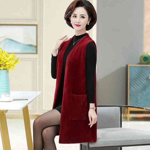 mink vest women's middle korean spring and autumn clothes new long hair mink wool knitted cardigan waistcoat, Black
mink vest women's middle korean spring and autumn clothes new long hair mink wool knitted cardigan waistcoat, Black