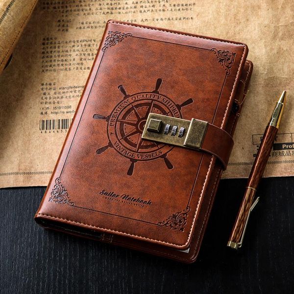 retro b6 notebook and journals agenda planner organizer password book pu leather sketchbook travel notepad diary with lock gifts notepads, Purple;pink
retro b6 notebook and journals agenda planner organizer password book pu leather sketchbook travel notepad diary with lock gifts notepads, Purple;pink