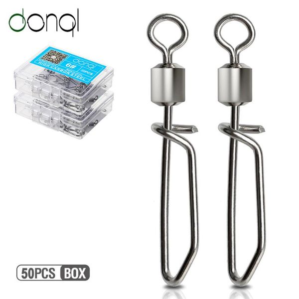 fishing hooks donql 50pcs/box swivels connector with t shape snap 2#-10# for fishhook lure tackle carp rolling
fishing hooks donql 50pcs/box swivels connector with t shape snap 2#-10# for fishhook lure tackle carp rolling