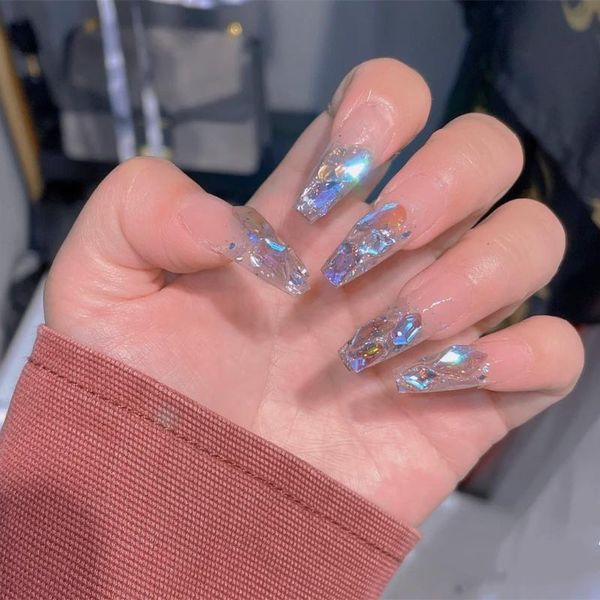false nails 10pcs long coffin wearable ballerina fake orange gradient gold foil full cover nail tips press on, Red;gold
false nails 10pcs long coffin wearable ballerina fake orange gradient gold foil full cover nail tips press on, Red;gold