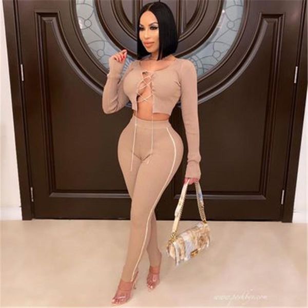 womens bandage sports tracksuits fashion trend long sleeve round neck pants suits designer female winter slim casual 2pcs sets, Gray
womens bandage sports tracksuits fashion trend long sleeve round neck pants suits designer female winter slim casual 2pcs sets, Gray