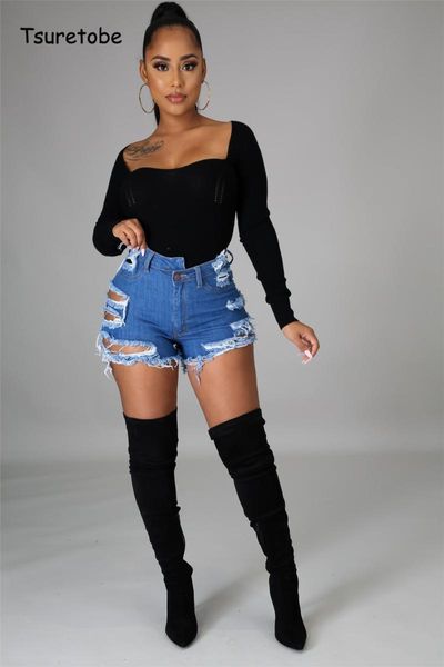 women's jeans tsuretobe ripped denim shorts women fashion high waist straight 2021 summer streetwear elastic jean, Blue
women's jeans tsuretobe ripped denim shorts women fashion high waist straight 2021 summer streetwear elastic jean, Blue