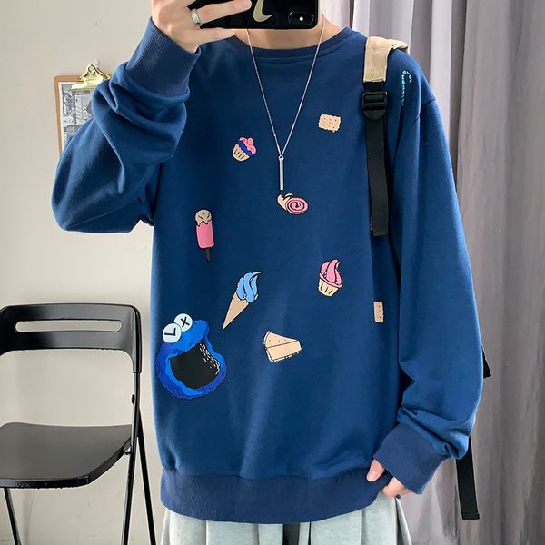 men's hoodies & sweatshirts ice cream printed sweatshirts for men autumn sweatwear regular crewneck fit korean fashion streetwear suda, Black
men's hoodies & sweatshirts ice cream printed sweatshirts for men autumn sweatwear regular crewneck fit korean fashion streetwear suda, Black