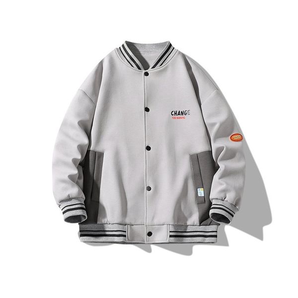 2021 autumn fashion baseball suit sports men's casual jacket, Black
2021 autumn fashion baseball suit sports men's casual jacket, Black