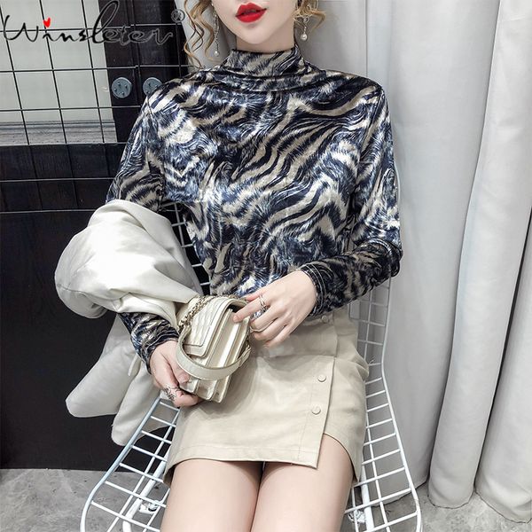 women's t-shirt fall winter korean style girls fashion turtleneck veet printing women slim bottoming shirt tees 2021 t12, White
women's t-shirt fall winter korean style girls fashion turtleneck veet printing women slim bottoming shirt tees 2021 t12, White
