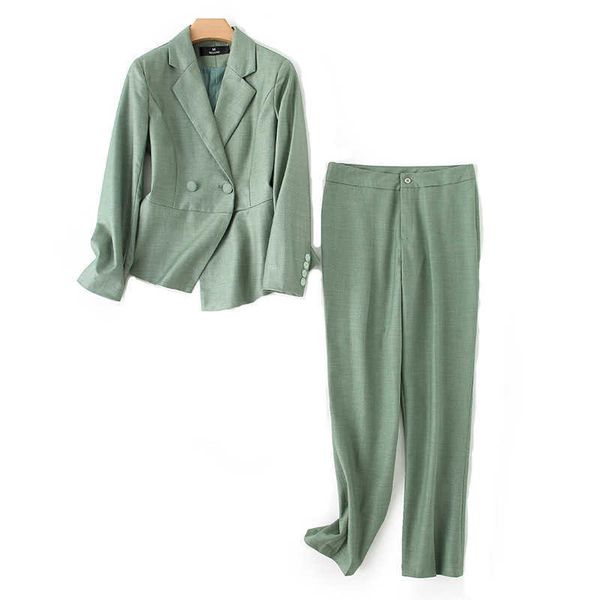 autumn women's jacket small suit trousers two-piece professional simple ladies casual feet pants 210527, White
autumn women's jacket small suit trousers two-piece professional simple ladies casual feet pants 210527, White