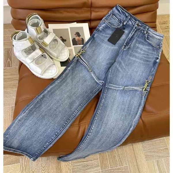 women's jeans cosmicchic women 2021 designer early autumn high waist straight holes metal letter pendant fashion pants, Blue
women's jeans cosmicchic women 2021 designer early autumn high waist straight holes metal letter pendant fashion pants, Blue