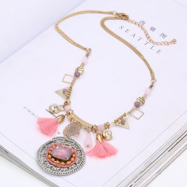 pendant necklaces boho handmade weave necklace big crystal 3 colors fashion jewelry womens accessories, Silver
pendant necklaces boho handmade weave necklace big crystal 3 colors fashion jewelry womens accessories, Silver