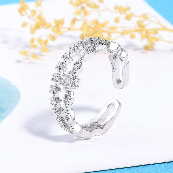 cubic zircon sweet double-layered ring opening rings for women silver color finger anel accessory wedding jewelry wholesale, Slivery;golden
cubic zircon sweet double-layered ring opening rings for women silver color finger anel accessory wedding jewelry wholesale, Slivery;golden
