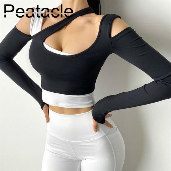 yoga outfits peatacle sports women strapless gym long sleeve t-shirt quick dry running wear fitness workout shirt open back, White;red
yoga outfits peatacle sports women strapless gym long sleeve t-shirt quick dry running wear fitness workout shirt open back, White;red