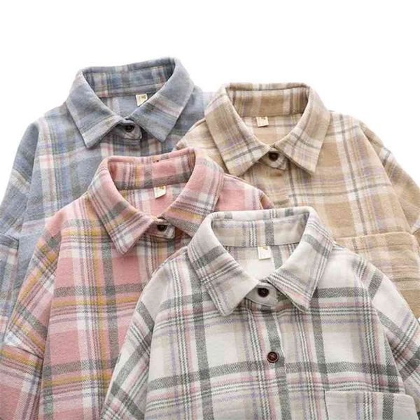 puwd vintage woman loose cotton plaid patchwork shirt spring autumn casual oversized soft shirts female fashion blouses 210719, White
puwd vintage woman loose cotton plaid patchwork shirt spring autumn casual oversized soft shirts female fashion blouses 210719, White