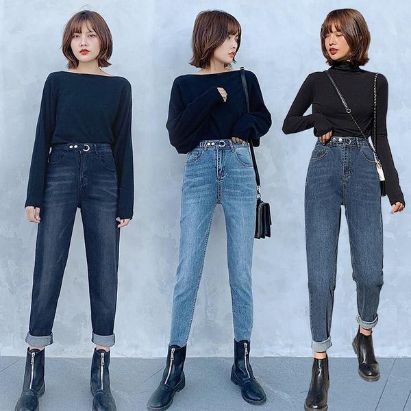 women's summer jeans trend straight pants ninth women casual korean fashion boyfriend female denim, Blue
women's summer jeans trend straight pants ninth women casual korean fashion boyfriend female denim, Blue