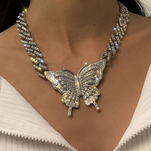 chains chic inlaid rhinestone fashion diamond link chain hip hop butterfly necklace cuban, Silver
chains chic inlaid rhinestone fashion diamond link chain hip hop butterfly necklace cuban, Silver
