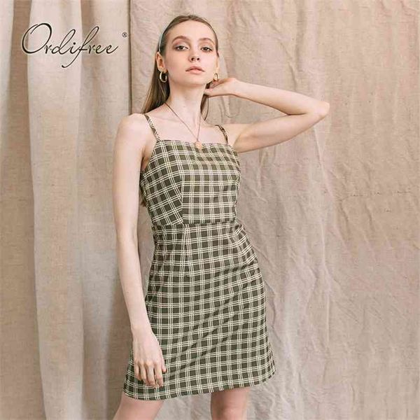 summer women plaid mini dress vintage spaghetti strap backless bodycon short sundress 210513, Black;gray
summer women plaid mini dress vintage spaghetti strap backless bodycon short sundress 210513, Black;gray