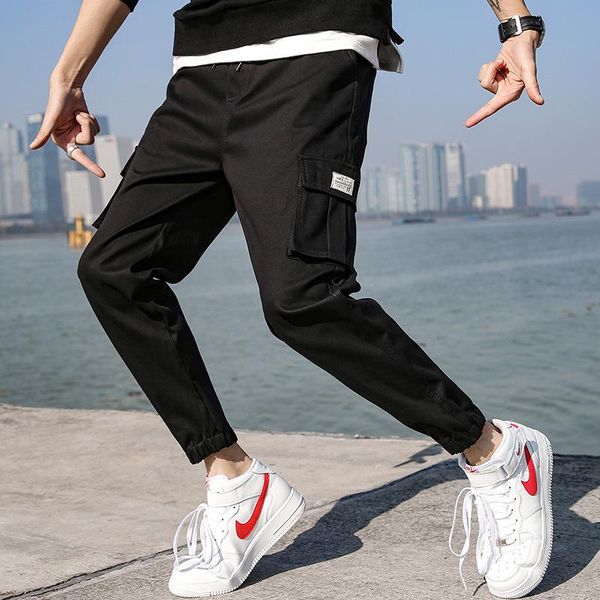 men's pants 2021 spring and autumn casual overalls capris multi pocket leggings korean large, Black
men's pants 2021 spring and autumn casual overalls capris multi pocket leggings korean large, Black