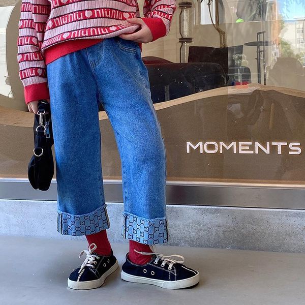 jeans spring autumn girls patchwork denim wide leg pants 2-6 years children fashion loose, Blue
jeans spring autumn girls patchwork denim wide leg pants 2-6 years children fashion loose, Blue