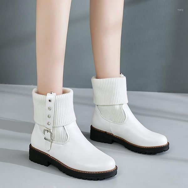 boots ymechic white black knitting shaft buckle rivet winter women chunky heels fashion slip on ankle female big size1 u4ig
boots ymechic white black knitting shaft buckle rivet winter women chunky heels fashion slip on ankle female big size1 u4ig