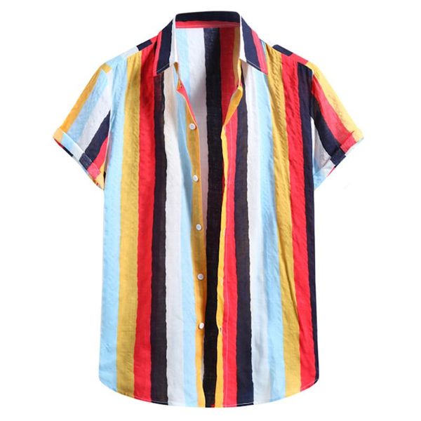 men's casual shirts summer printed hawaiian shirt men 2021 color vertical stripes short sleeve streetwear vacation clothing chemise hom, White;black
men's casual shirts summer printed hawaiian shirt men 2021 color vertical stripes short sleeve streetwear vacation clothing chemise hom, White;black
