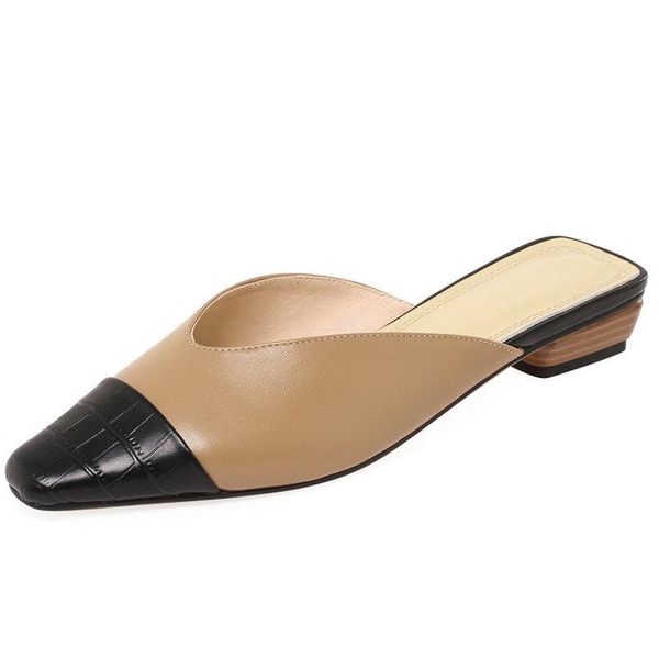 mixed colors office lady thick low heels pumps for women slippers band genuine leather shoes woman, Black
mixed colors office lady thick low heels pumps for women slippers band genuine leather shoes woman, Black