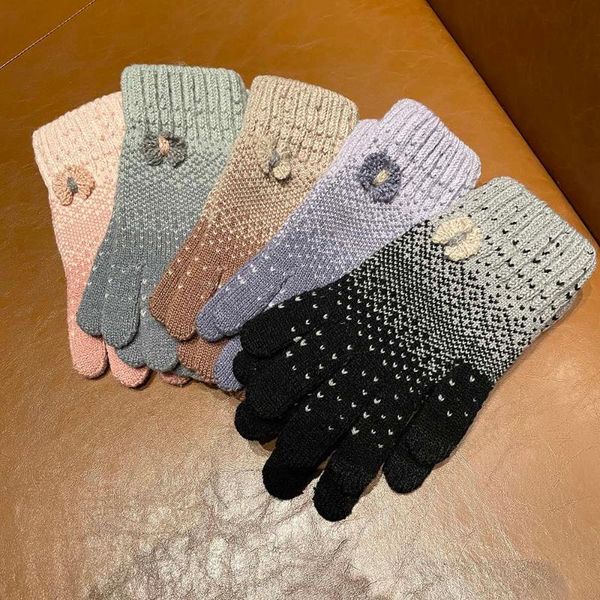 five fingers gloves knitted winter cashmere women autumn warm thick touch screen skiing with flowers ladies, Blue;gray
five fingers gloves knitted winter cashmere women autumn warm thick touch screen skiing with flowers ladies, Blue;gray