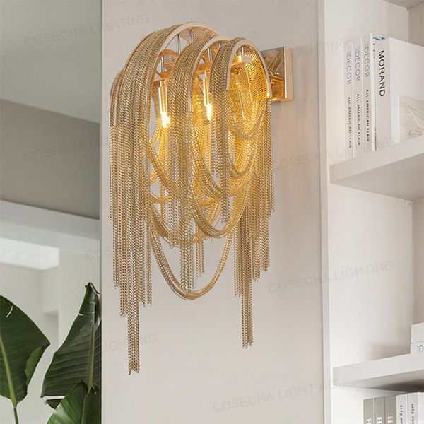 wall lamps postmodern fashion simple tassel aluminum chain lamp bedroom dining room living bedside aisle high-end
wall lamps postmodern fashion simple tassel aluminum chain lamp bedroom dining room living bedside aisle high-end
