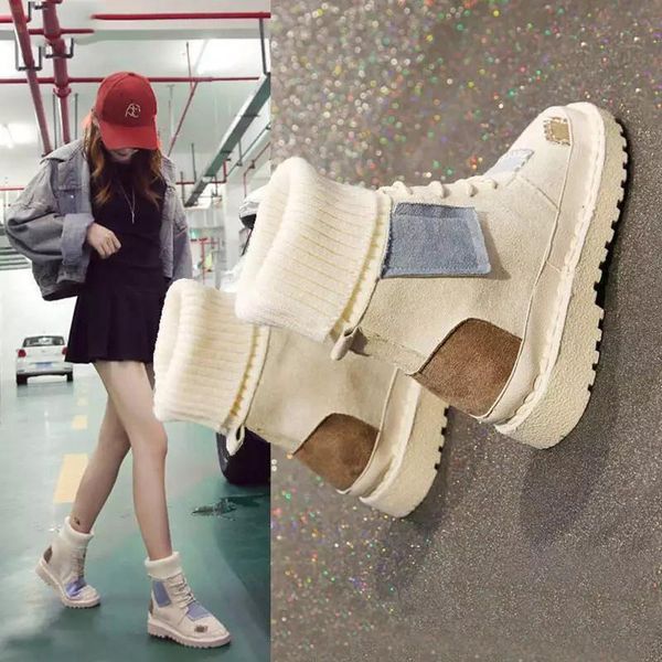 boots 2021 autumn and winter explosions suede canvas color matching wild high-wool mouthboots women shoes 3, Black
boots 2021 autumn and winter explosions suede canvas color matching wild high-wool mouthboots women shoes 3, Black