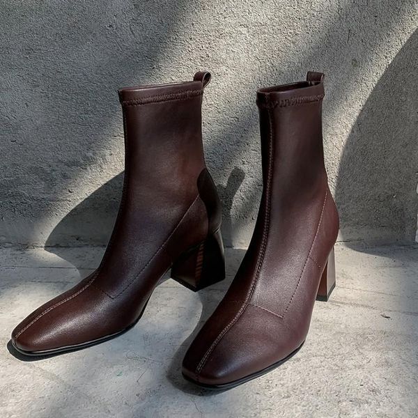boots gpokhds 2021 women ankle patent leather autumn spring brown color square toe high heels size 34-40, Black
boots gpokhds 2021 women ankle patent leather autumn spring brown color square toe high heels size 34-40, Black